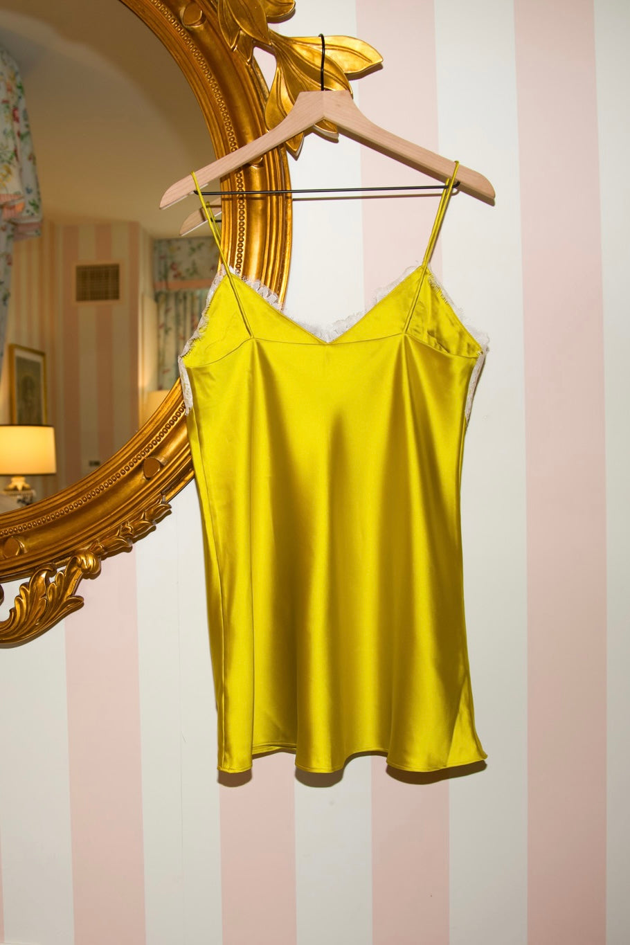 Signature Slip Dress in Chartreuse