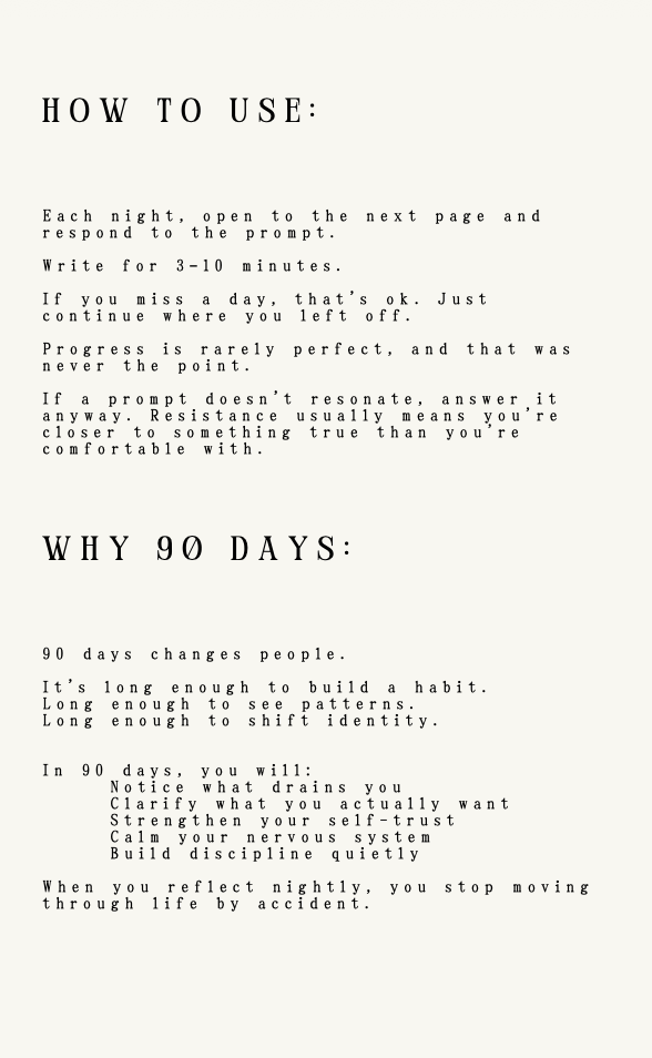 Before BED: Bedtime Journal