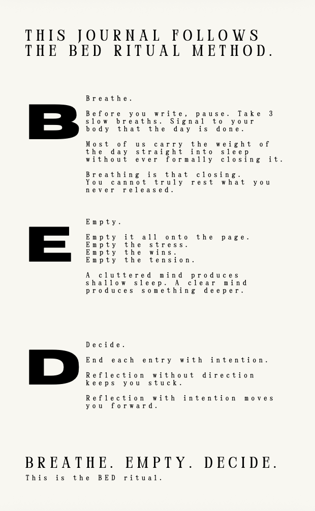 Before BED: Bedtime Journal